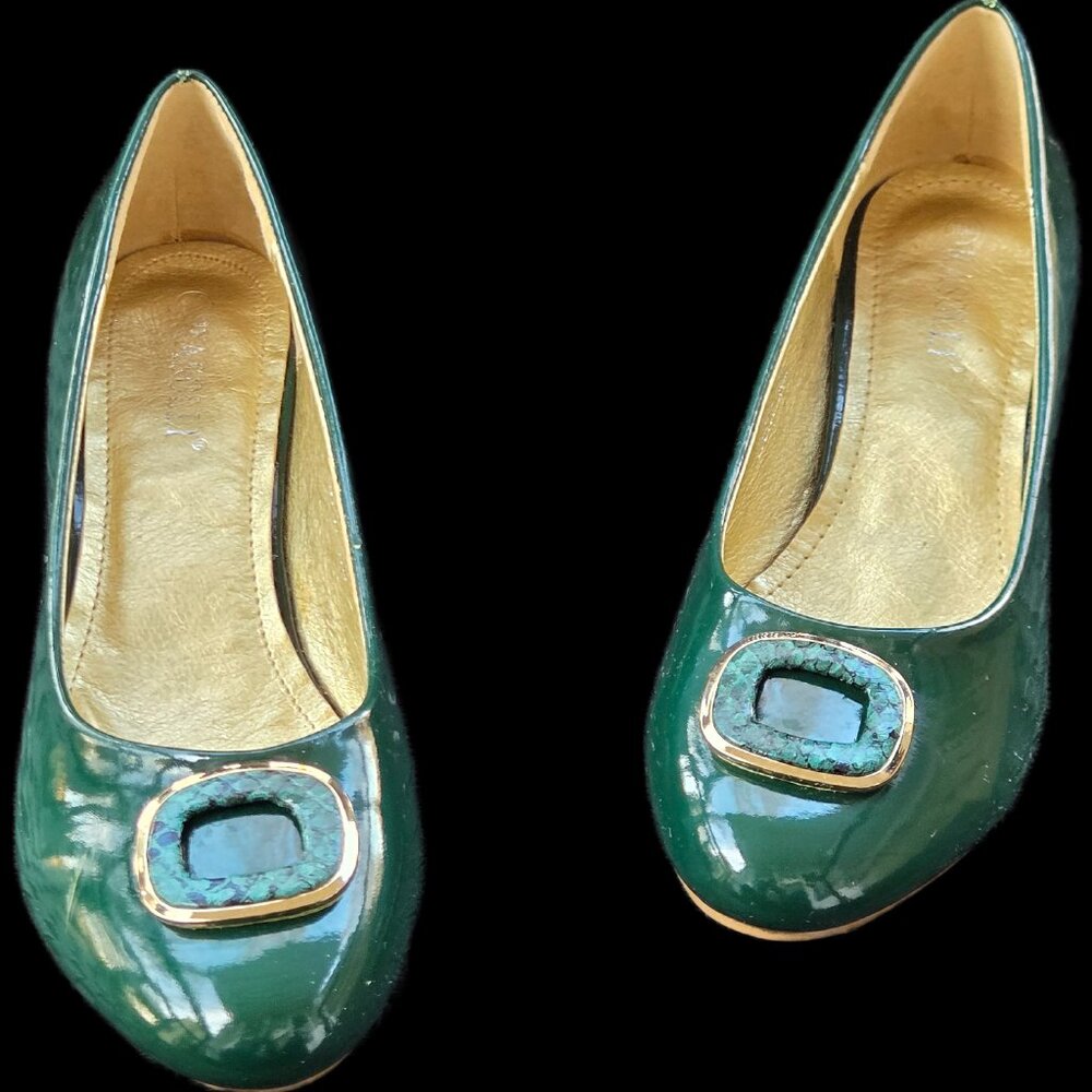 STUNNING Vintage Forest Green Bundle: Dooney & Bourke Satchel + Patent Heels
